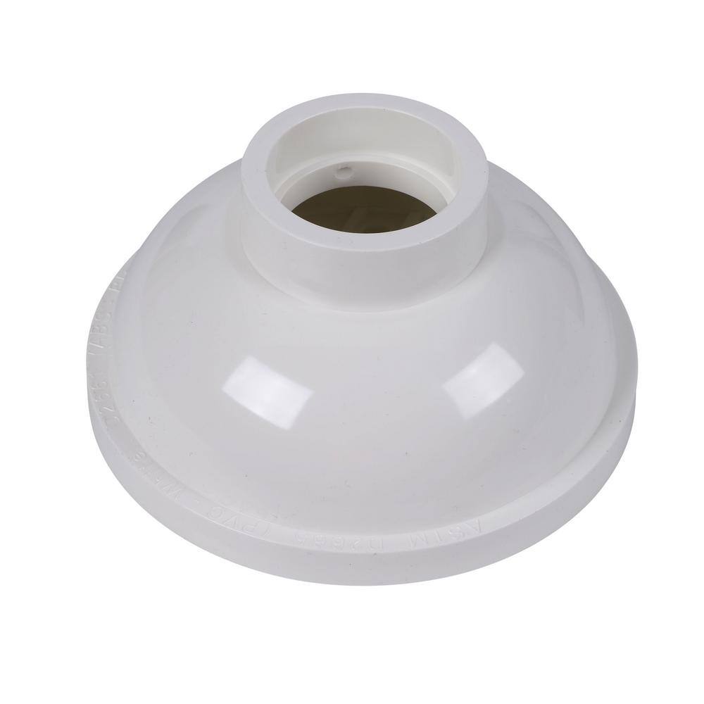 White Round Plastic Floor Drain with Strainer