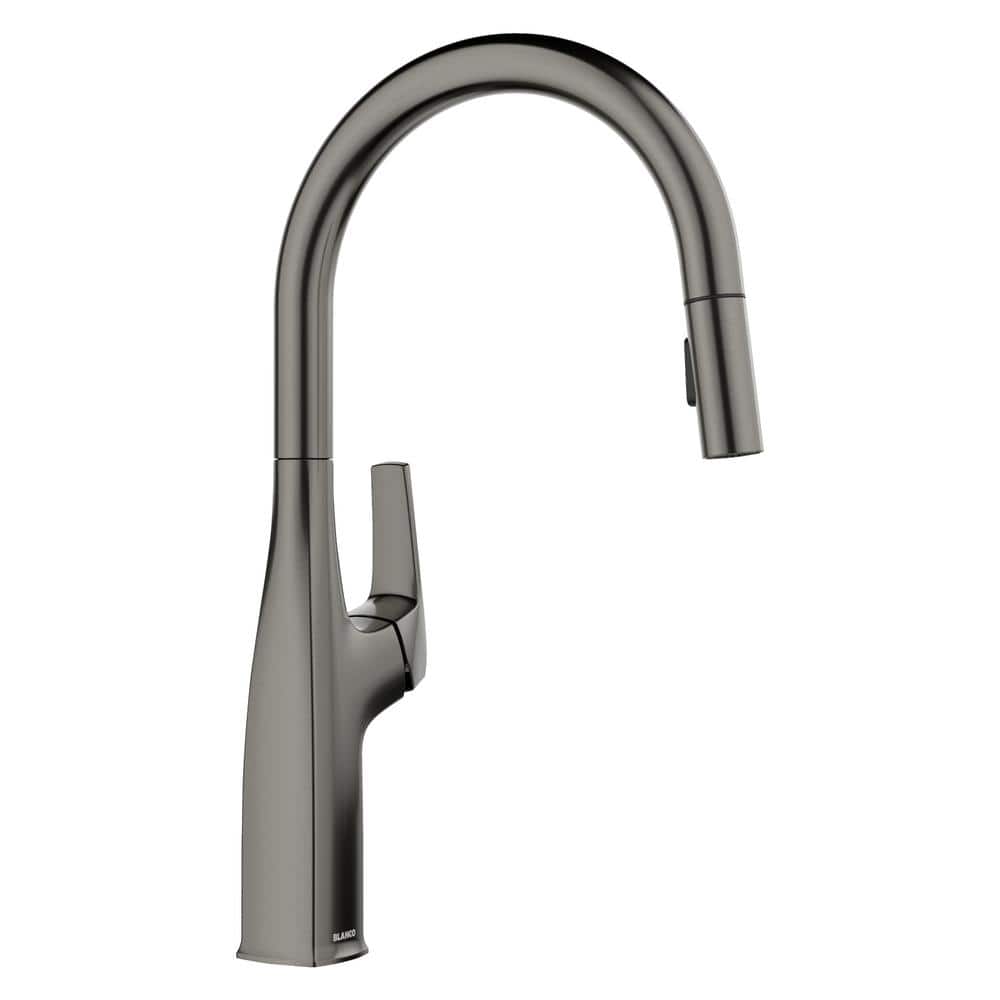 Satin Dark Steel Pull-out Spray Kitchen Faucet