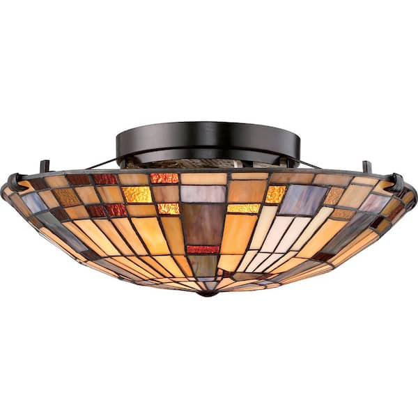 Quoizel Inglenook 16.5 in. 2-Light Valiant Bronze Flush Mount