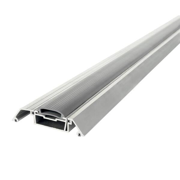 Door Draft Blocker M-D Adjustable Aluminum Threshold 3-3/4 X 1-1/8 X 36 Inches - Silver With Vinyl Seal For Exterior Doors Exterior Door Weather Seal