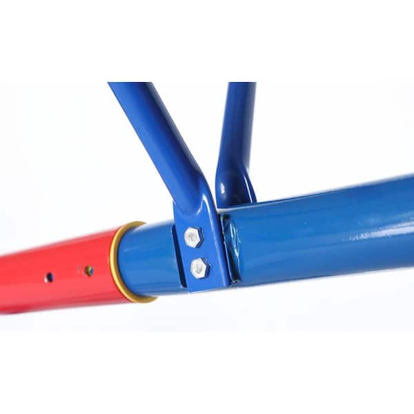 PLAYBERG Outdoor Red and Blue Metal Rotating Seesaw QI003377 - The 