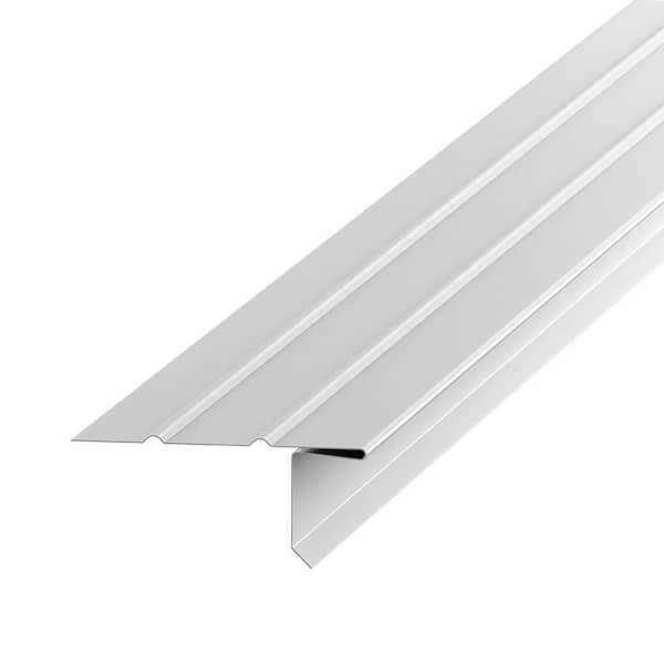 2.43 in. x 1 in. x10 ft. White Aluminum F4 1/2 Overhanding Drip Edge