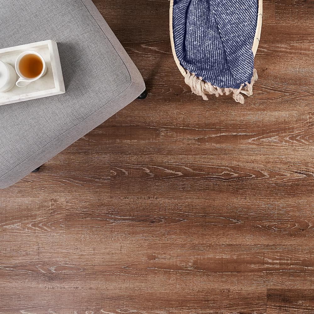 Metro Oak Brown 6'' x 48'' Waterproof Vinyl Plank Flooring