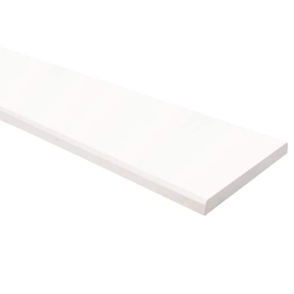 Bright White 6 in. x 36 in. Polished Engineered Marble Double Beveled Threshold Tile (3 lin. ft. /Each)