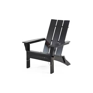 Black Folding Wood Adirondack Chair