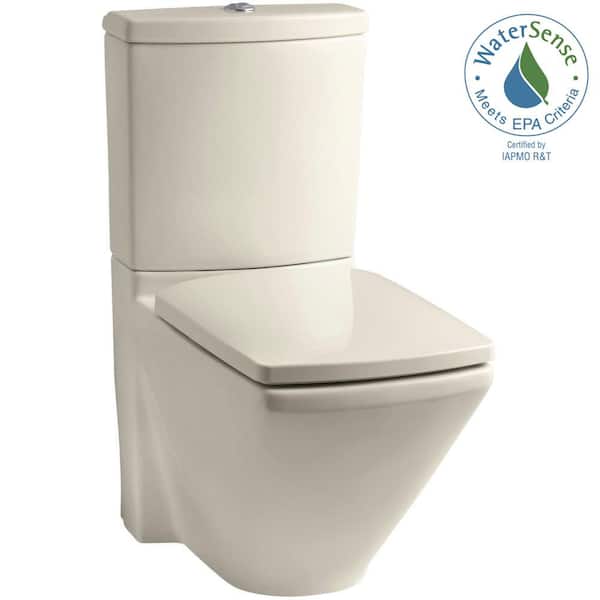 KOHLER Escale 2-piece 0.8 or 1.6 GPF Dual Flush Elongated Toilet in Almond