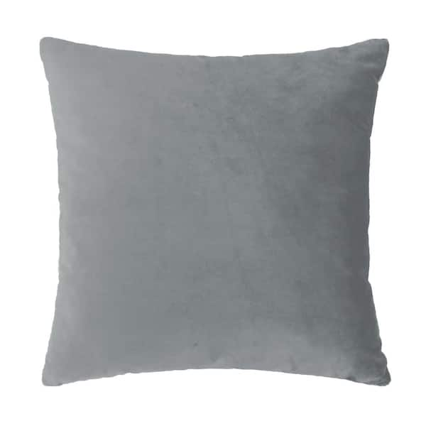 Venetian Velvet Decorative Pillow 18x18 Grey