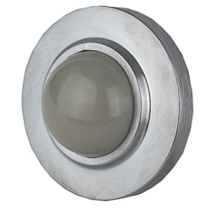 Brushed Chrome Convex Wall Mounted Door Stop