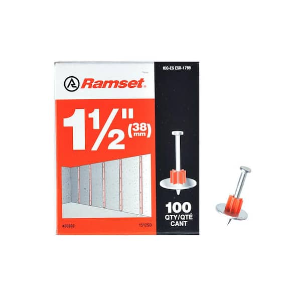 Ramset 1-1/2 in. Drive Pins with Washers (100-Pack)