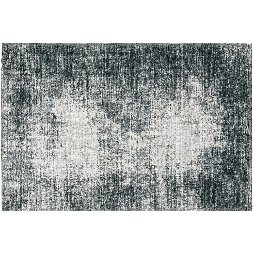 Rylee Black 1 ft. 8 in. x 2 ft. 6 in. Geometric Indoor/Outdoor Area Rug