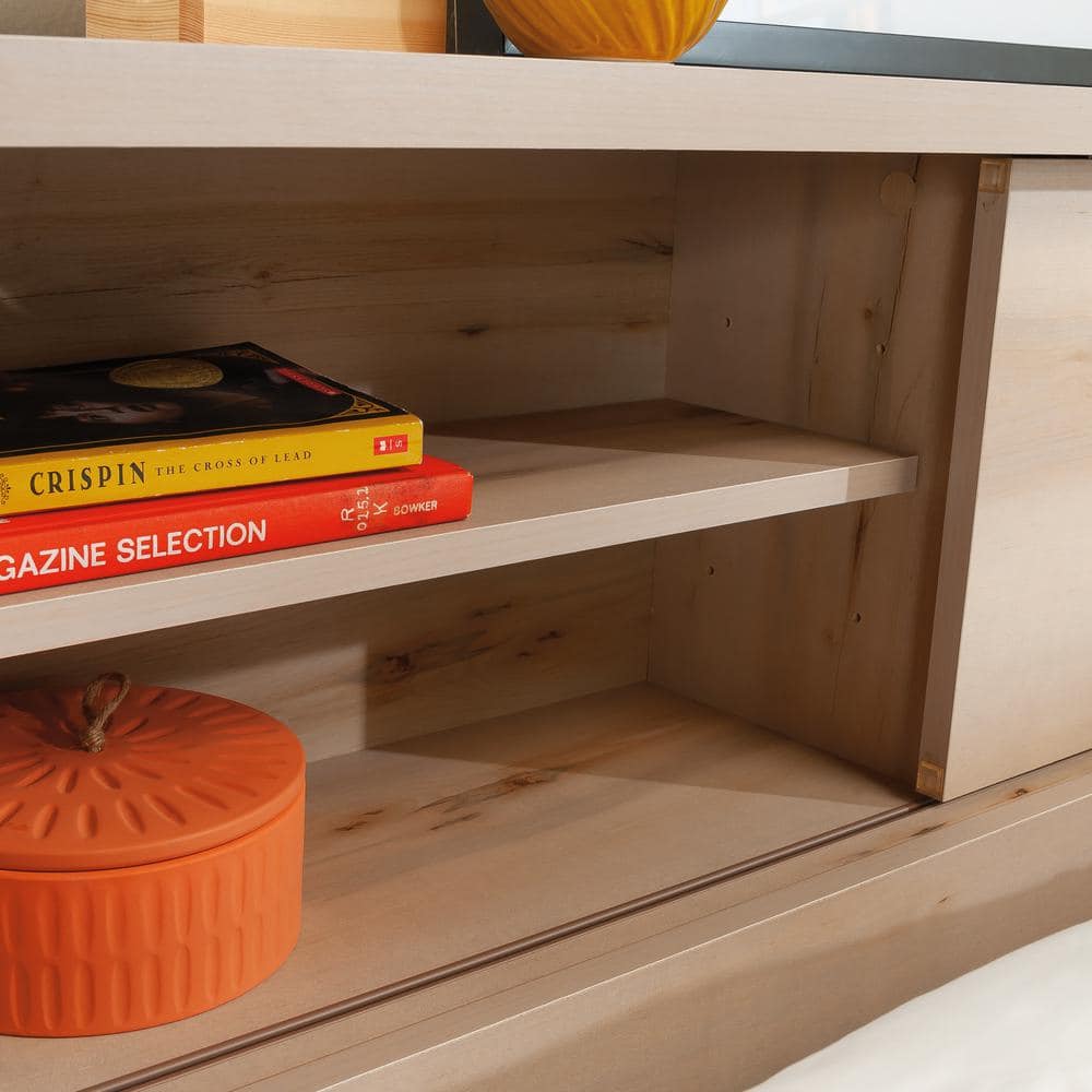Pacific Maple Full-Queen Bookcase Headboard with Storage