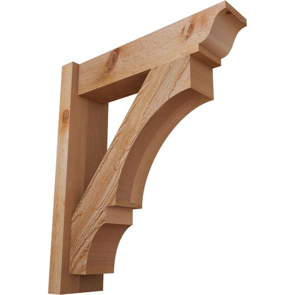 Ekena Millwork 6 in. x 26 in. x 22 in. Western Red Cedar Balboa Traditional Rough Sawn Outlooker