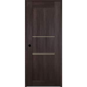 Vona 07 3H Gold 18 in. x 80 in. Right-Handed Solid Core Veralinga Oak Textured Wood Single Prehung Interior Door