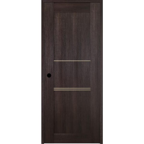 Belldinni Vona 07 3H Gold 28 in. x 80 in. Right-Handed Solid Core Veralinga Oak Textured Wood Single Prehung Interior Door