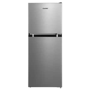 18.5 in. 4.5 cu. ft. Double Door Mini Refrigerator in Stainless Look with Freezer Energy Star Adjustable Legs