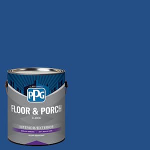 1 gal. PPG1161-7 Brilliant Blue Satin Interior/Exterior Floor and Porch Paint
