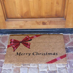 Sunnydaze Decor 17.5 x 29 Indoor Rubber-Backed Holiday Entrance Mat -  Snowman White FTX-818 - The Home Depot