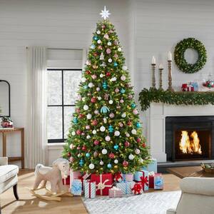 9 ft. Pre-Lit Swiss Mountain Spruce Artificial Christmas Tree with Twinkly App Controlled RGB Lights