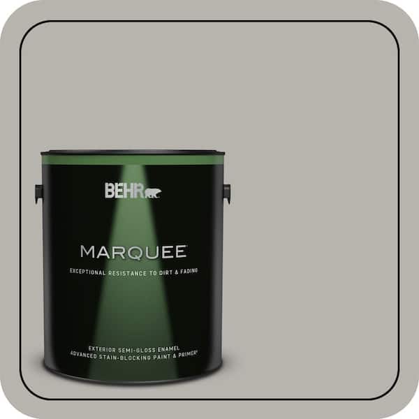 BEHR MARQUEE 1 gal. #PPU24-11 Greige Semi-Gloss Enamel Exterior Paint & Primer