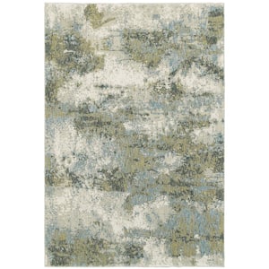 Everette Blue/Green 6 ft. x 9 ft. Abstract Area Rug