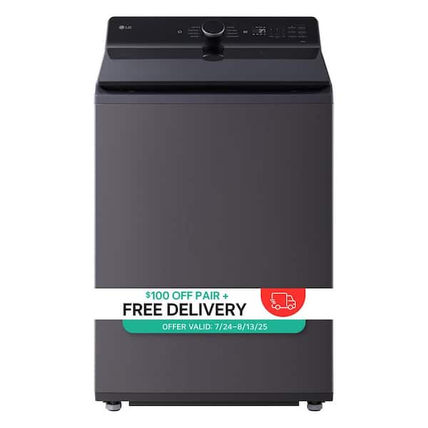 5.3 cu. ft. SMART Top Load Washer in Matte Black with Agitator, Easy Unload and TurboWash3D Technology