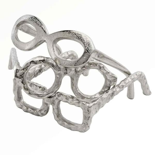 HomeRoots Rosemary Abstract Silver Square Spectacles Glasses