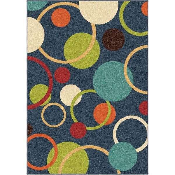 Orian Rugs Gumdrop Blue 4 ft. x 5 ft. Indoor Area Rug