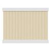 Barrette Outdoor Living Roosevelt 6 ft. H x 8 ft. W Two-Toned White and Sand Privacy Vinyl Fence Panel (Unassembled) 73024519