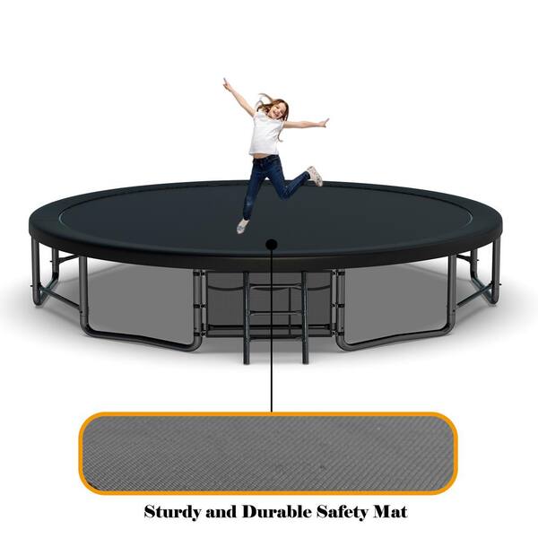 Trampoline Enclosure Pole Set - 6 Replacement Poles With Net & Hardware For Safety Nets
