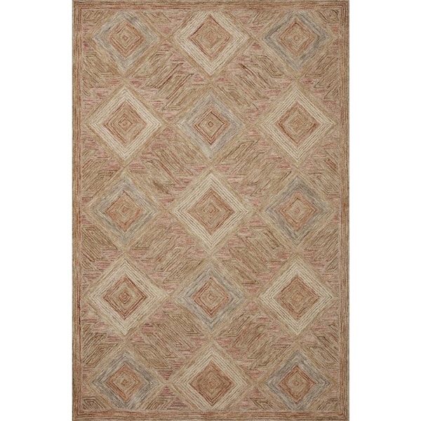 LOLOI II Varena Berry/Multi 2 ft. 3 in. x 3 ft. 9 in. Modern 100% Wool Area Rug