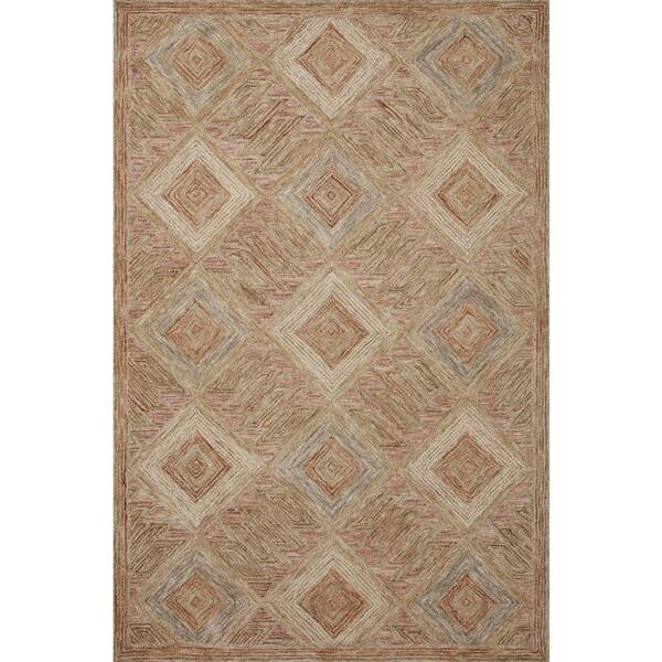 Varena Berry/Multi 2 ft. 3 in. x 3 ft. 9 in. Modern 100% Wool Area Rug