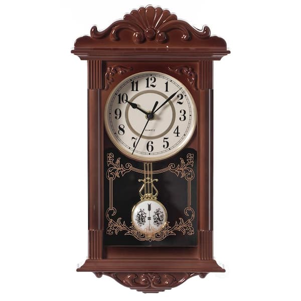 Quickway Imports Clockswise Vintage Grandfather Wood-Looking