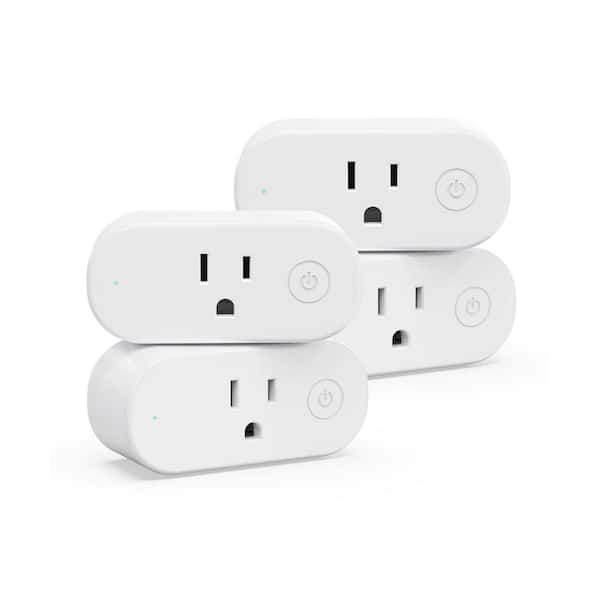 Smart Plug Work with Alexa, Home Mini Socket 2.4GHz Wi-Fi, No Hub Required, App Control (4-Pack)