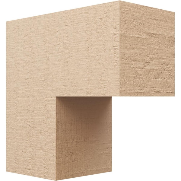 Ekena Millwork 11-in. x 22-in. x 22-in. Series 1 Classic Chapel Hill Rough Cedar Woodgrain Timberthane Polyurethane Corbel, Primed Tan