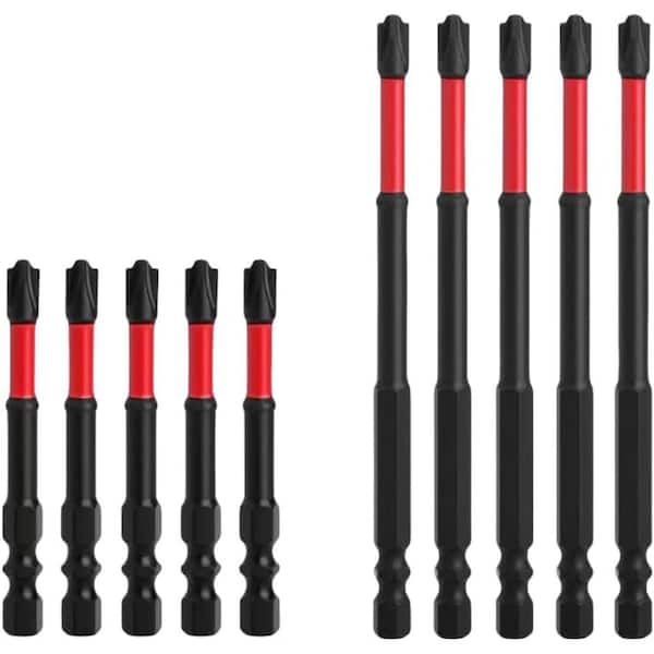 FPH2 Series 2.56/4.33 in. Shank 10 Bit Silver Insulated Electrician Screwdriver Set Drill 10-Piece Set