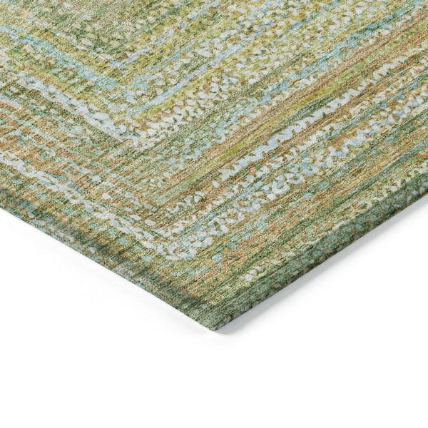 Chantille Machine Washable Indoor/Outdoor Abstract ACN1726 Aloe 5 ft. x 7 ft. 6 in. Area Rug