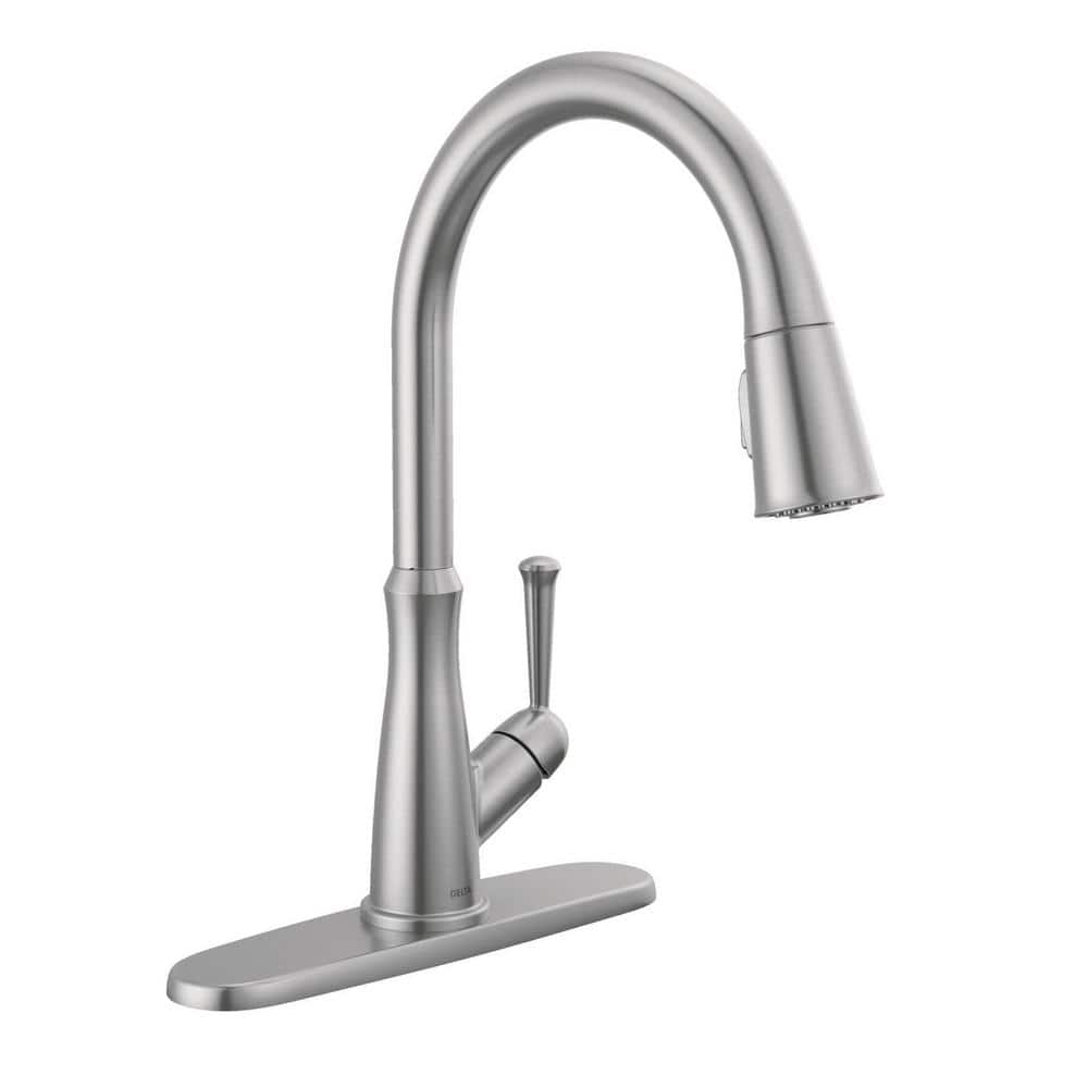 Arctic Stainless Steel Pull-Down Kitchen Faucet with Magnetic Docking