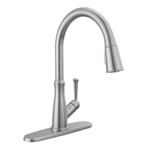 Westville Single Handle Pull Down Sprayer Kitchen Faucet in Arctic Stainless