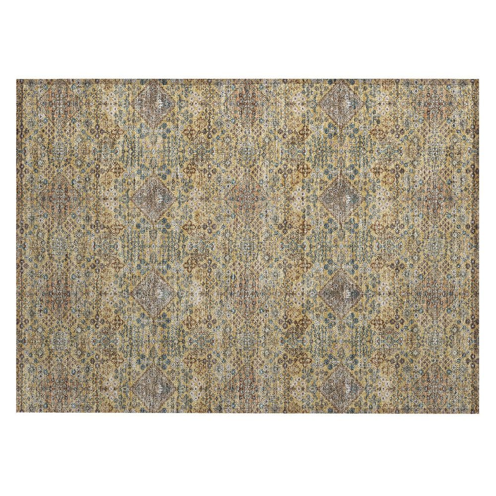 Chantille Machine Washable Indoor/Outdoor Abstract ACN2477 Gold 2 ft. x 3 ft. Area Rug price history on PriceWatchPro