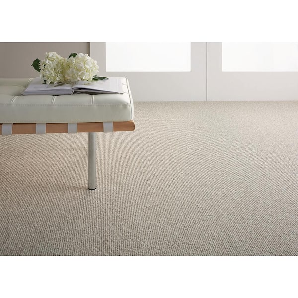6 in. x 6 in. Loop Carpet Sample - Tidal Tweed - Color Natural