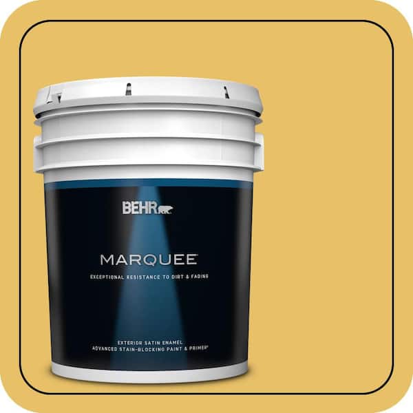 BEHR MARQUEE 5 gal. #360D-5 Golden Chalice Satin Enamel Exterior Paint & Primer