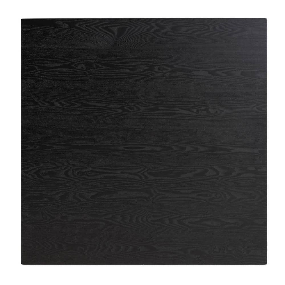 Leena Black Wood Rectangle Counter Height Pub Table