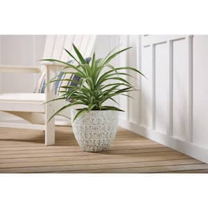 12 in. Aurelia Vintage Cream Decorative High-Density Resin Planter (12 in. D x 10.4 in. H)