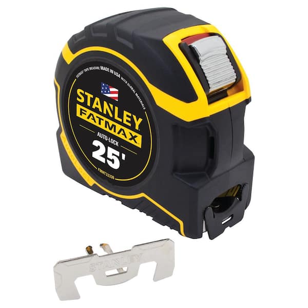 Stanley FATMAX 25 ft. x 1-1/4 in. Auto Lock Tape Measure FMHT33338L - The  Home Depot
