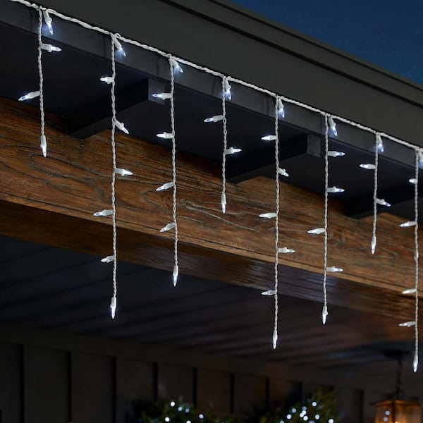 200 Count Cool White Mini LED Icicle Lights