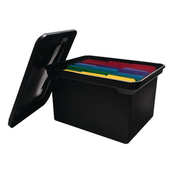 8 Gal. StorageTote with Lid in Black