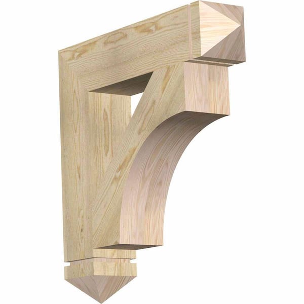 Ekena Millwork 6 in. x 30 in. x 30 in. Douglas Fir Westlake Arts and Crafts Rough Sawn Bracket