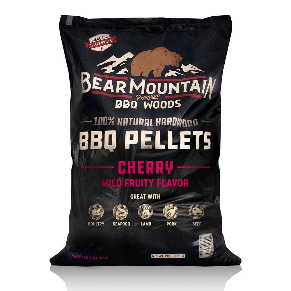Bear Mountain 40 lb Cherry BBQ Wood Pellets for Smokers and Grills