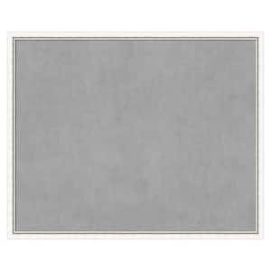 Morgan White Silver 42 in. x 34 in Framed Magnetic Board