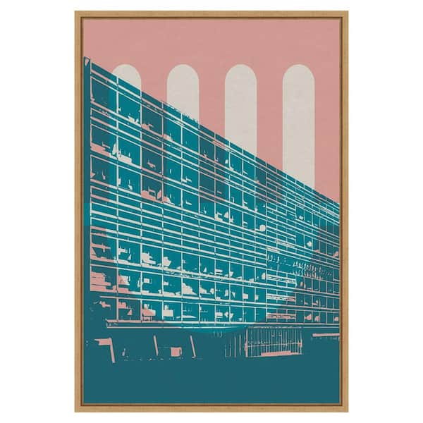 Amanti Art Architecture V by Gary William 1-Piece Floater Frame Canvas Giclee Architecture Art Print 33 in. x 23 in.
